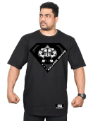 Men's Oversized Tshirt - Super Savage - Black Color