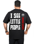 Men's Oversized Tshirt - Little People - Black Color