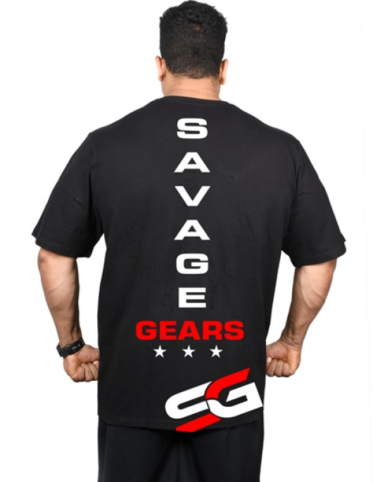 Men's Oversized Tshirt - Super Savage - Black Color