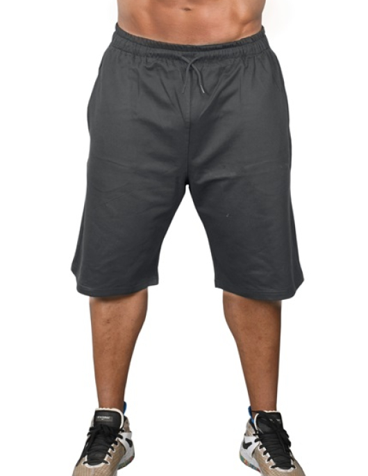 Men's Shorts - Plain Pattern - Gunmetal Grey Color