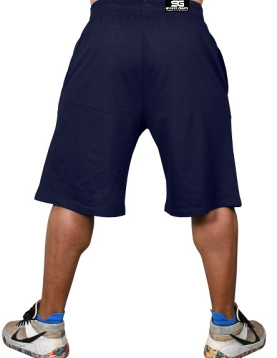 Men's Shorts - Plain Pattern - Navy Blue Color