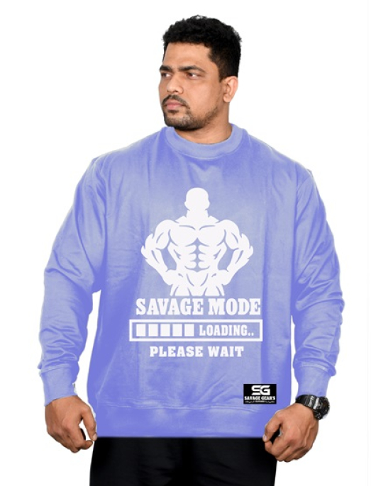 Men's Sweatshirt -Savage Mode - Ice Blue