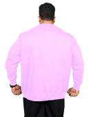 Men's Sweatshirt - Big Man - Plain Pattern - Lavender Color