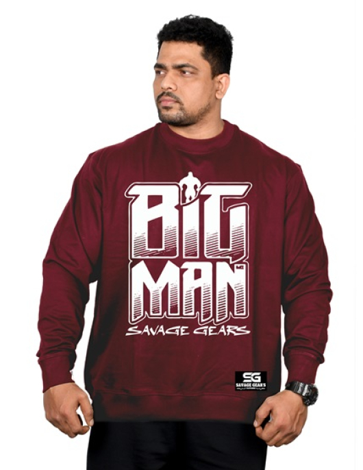 Men's Sweatshirt - Big Man - Bloody Maroon