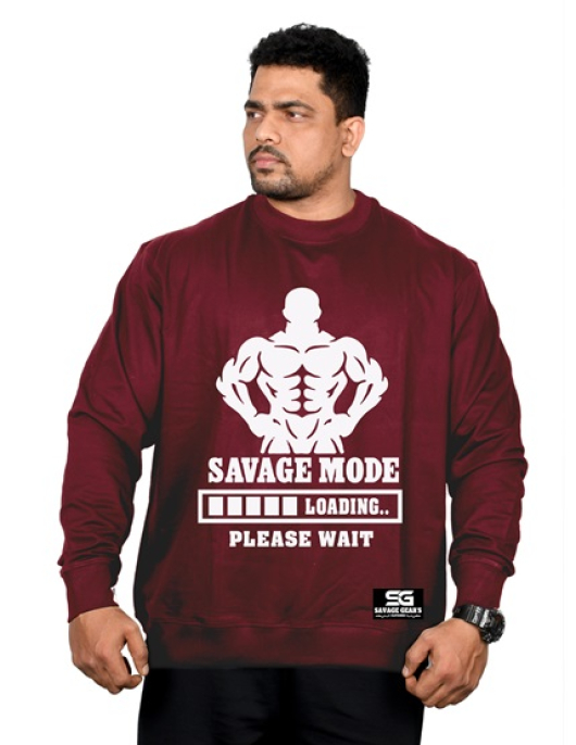 Men's Sweatshirt - Savage Mode - Bloody Maroon