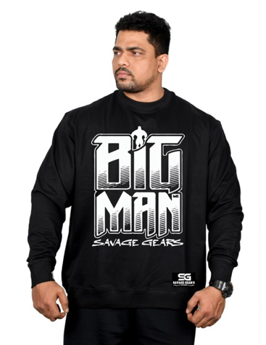 Men's Sweatshirt - Big Man - Charcoal Black