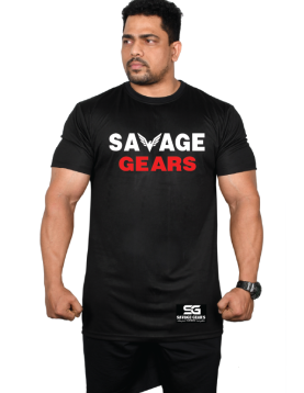 Men's Savage Gear's Dry Fit - Chest Print - Black