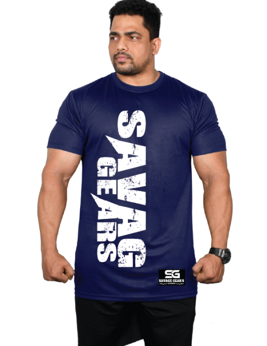 Men's Savage Gear's Dry Fit - Side Print - Navy Blue