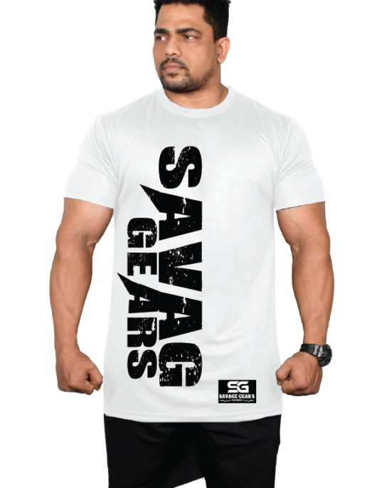 Men's Savage Gear's Dry Fit - Side Print - White