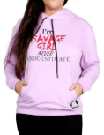 Savage Girl Hoodie - Lavendar