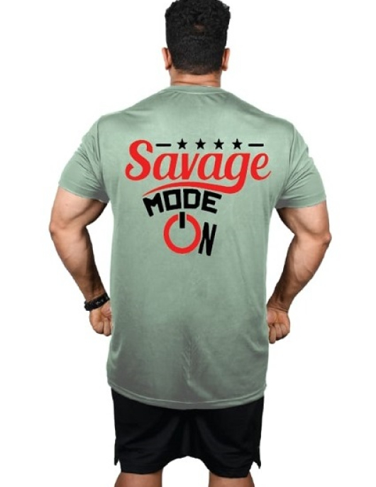 Men's Regular Fit Tshirt Savage Mode - Mint Green