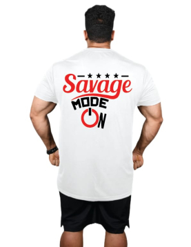 Men's Regular Fit Tshirt Savage Mode - White