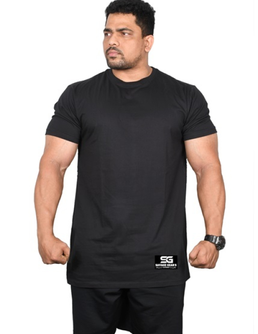 Men's Regular Fit Tshirt - Plain - Black Color