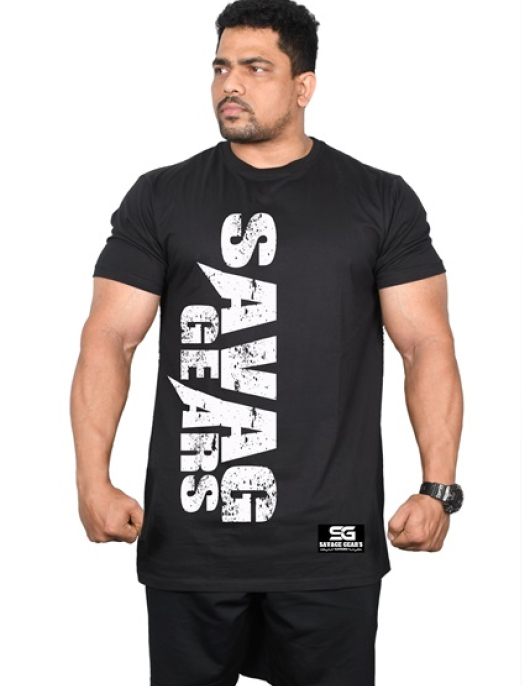 Men's Regular Fit Tshirt Savage Signature - Black