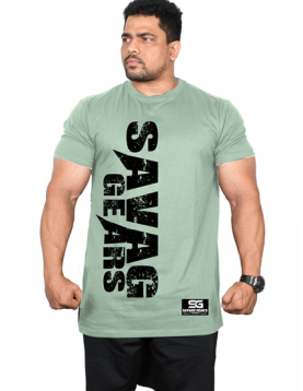 Men's Regular Fit Tshirt Savage Signature - Mint Green