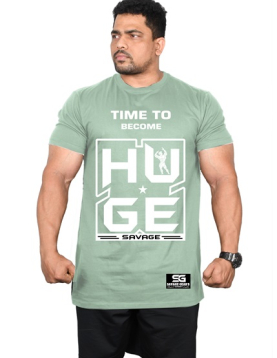 Men's Regular Fit Tshirt Become Huge - Mint Green